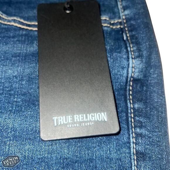 True Religion Women’s HALLE HIGH-WAISTED SUPER SKINNY BLUE DENIM JEANS | NEW!! - Picture 11 of 16